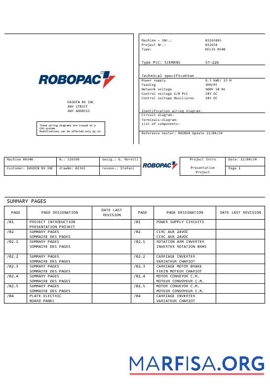 Blank ITALY ROPOBAC SYSTEMI business utility bill Word and PDF template